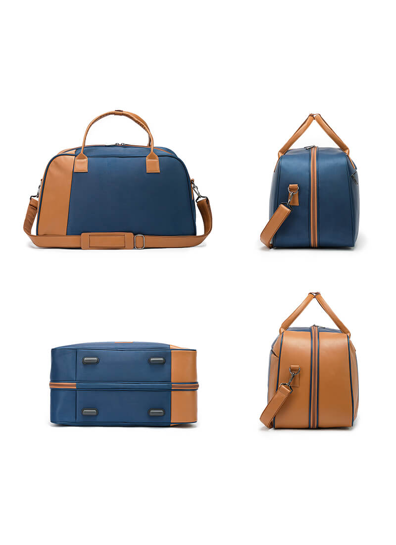 Stark+Verve Combo | White/Blue | Two Tone Medium Hard Luggage with Duffle Bag