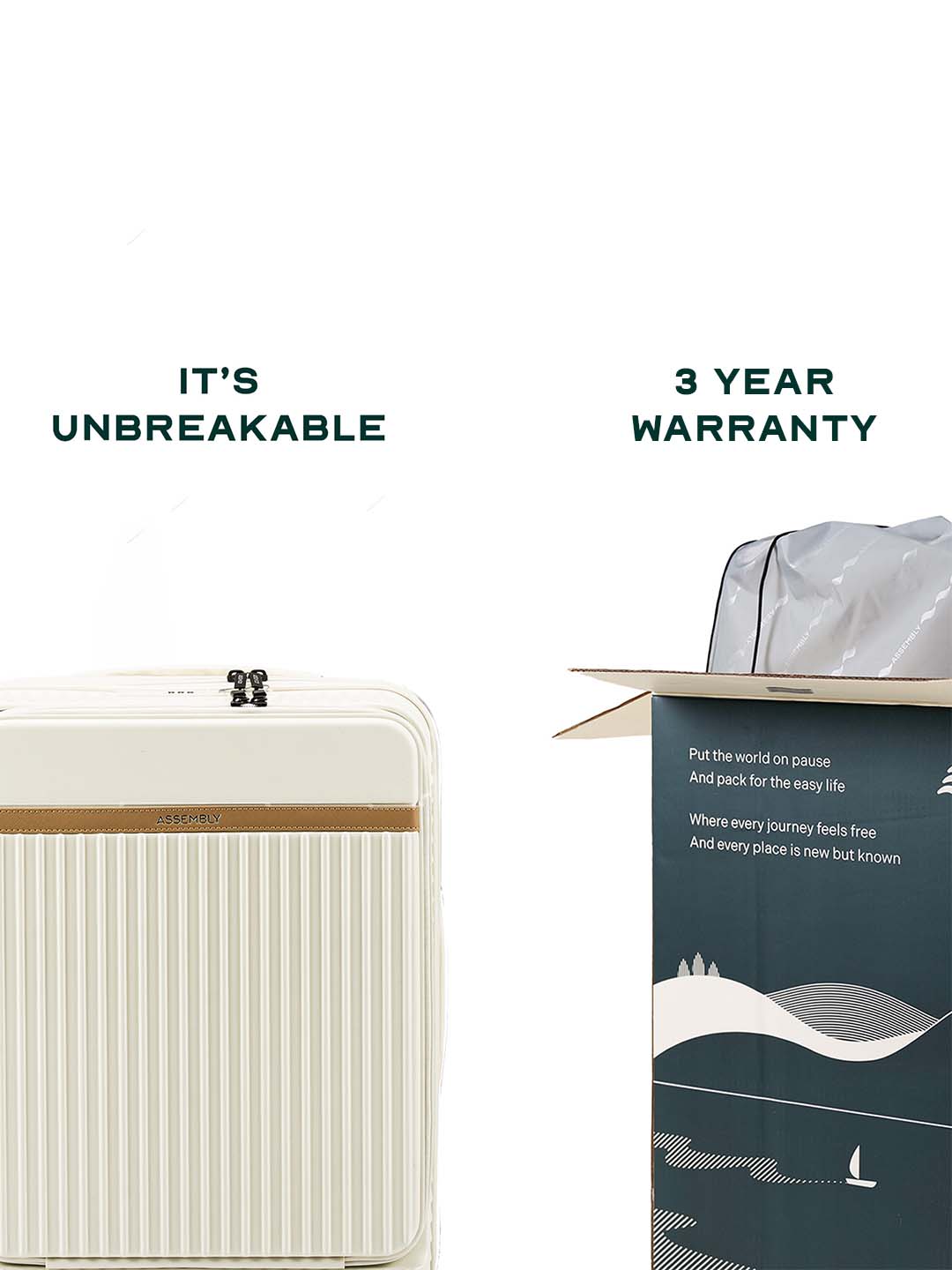 RoverPro | Moon-White | Cabin Hard Luggage