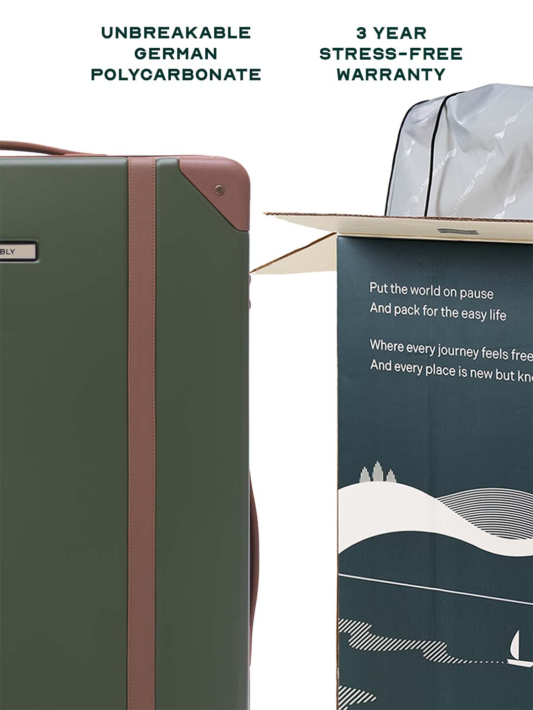 Vintage | Green | Large Hard Luggage | Buy Check In Hard Luggage