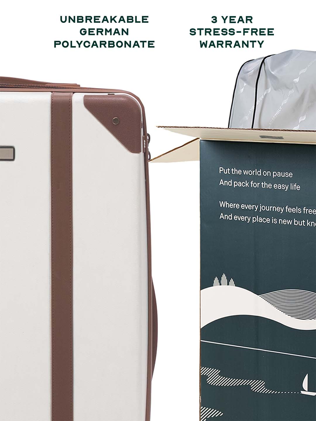 Vintage | Moon-White | Medium Hard Luggage
