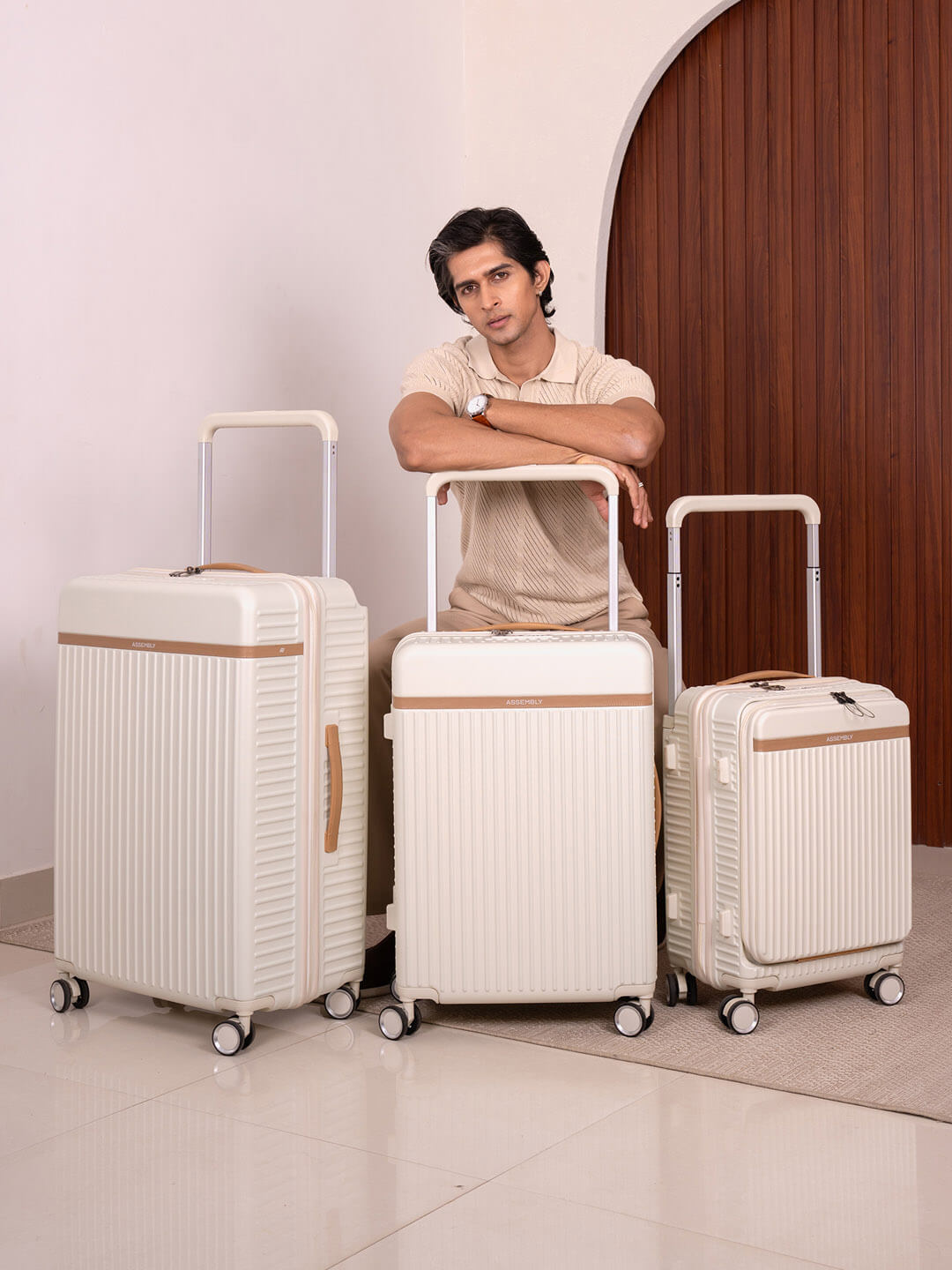 Buy Rover Pro Combo | Moon-White | Set of 3 Luggage – Set of 3, Cabin + Check In Hard Luggage Online in India | Assembly