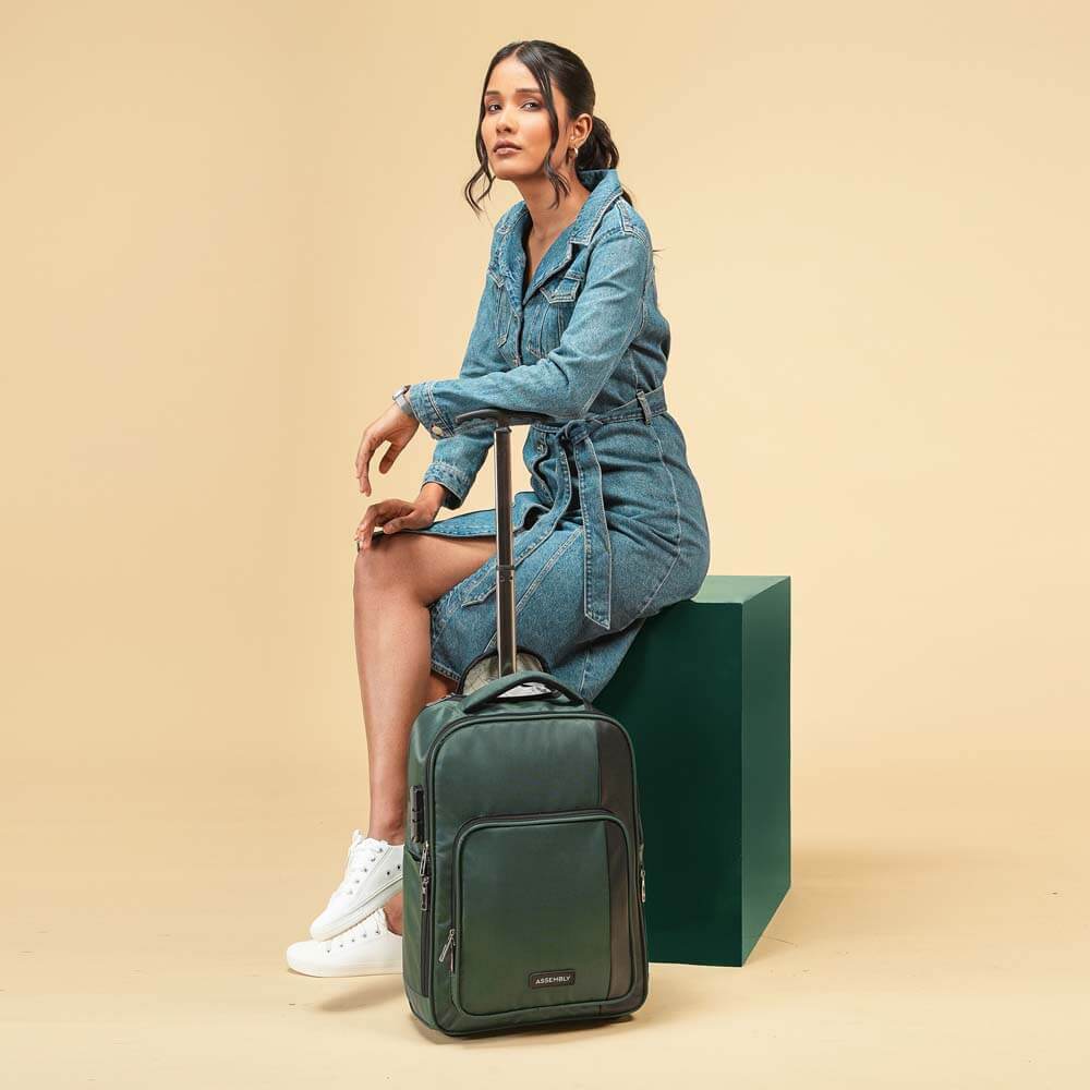 Jetson | Green | Laptop Trolley Backpack
