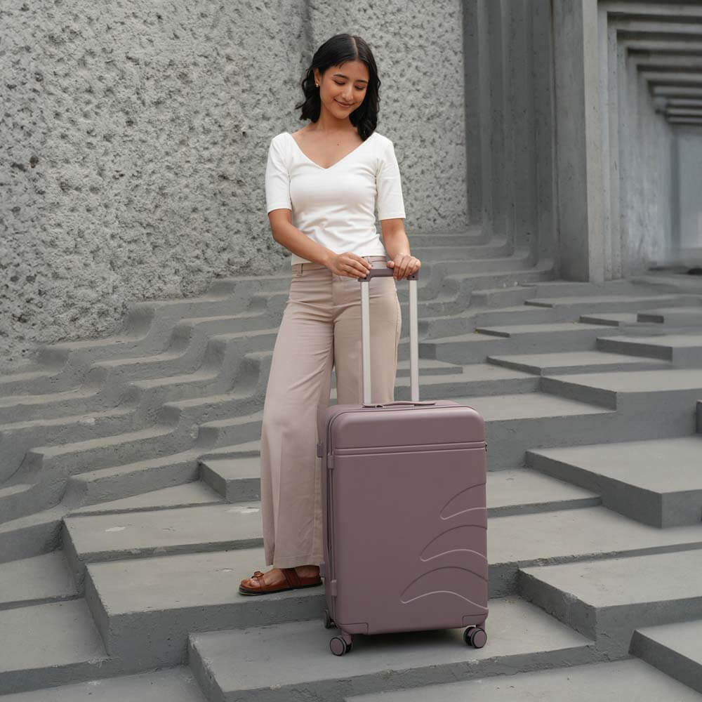 Flowe | Brown | Cabin Hard Luggage