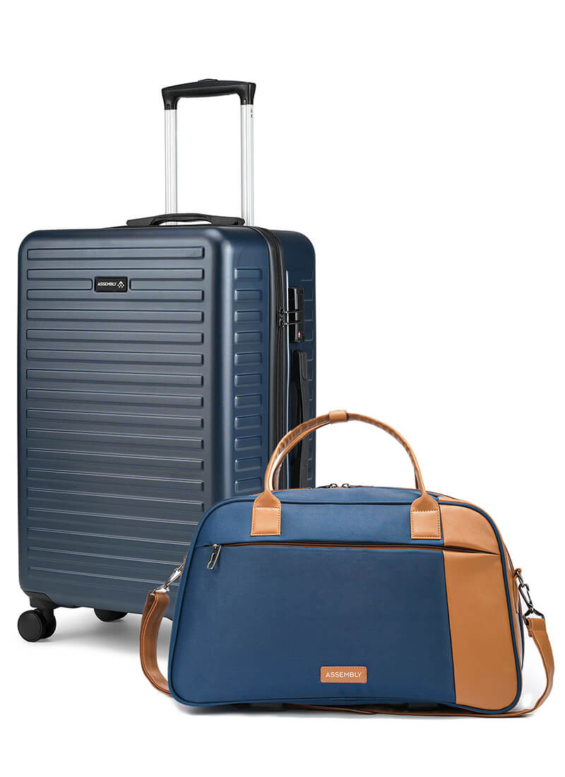 Stark+Verve Combo | Blue | Medium Hard Luggage with Duffle Bag