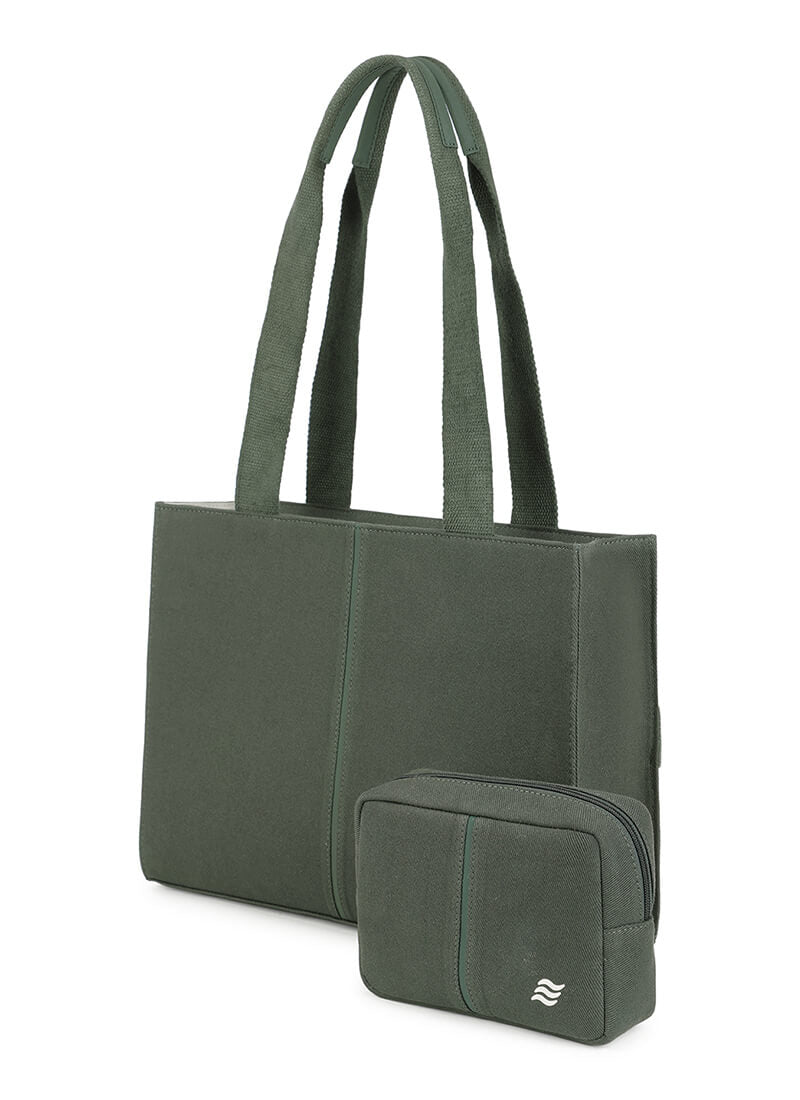 Iris Tote | Green | Work Tote Bag