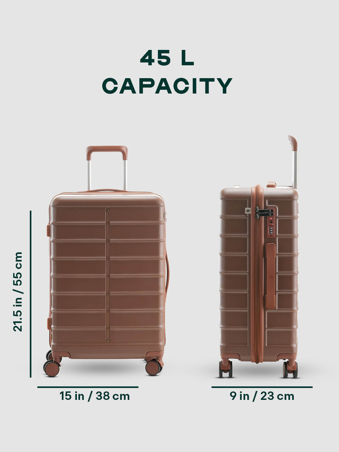 Odyssey | Brown | Cabin Hard Luggage