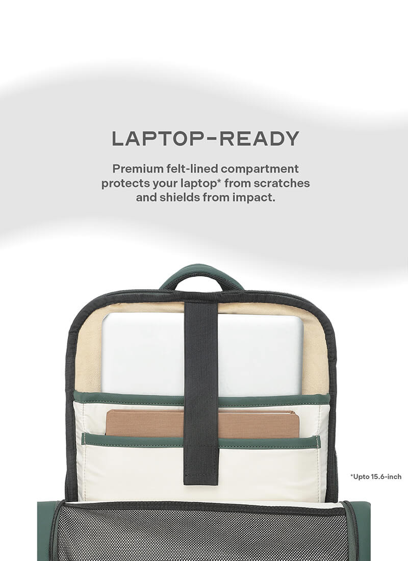 Stark Backpack | Green | Everyday Laptop Backpack