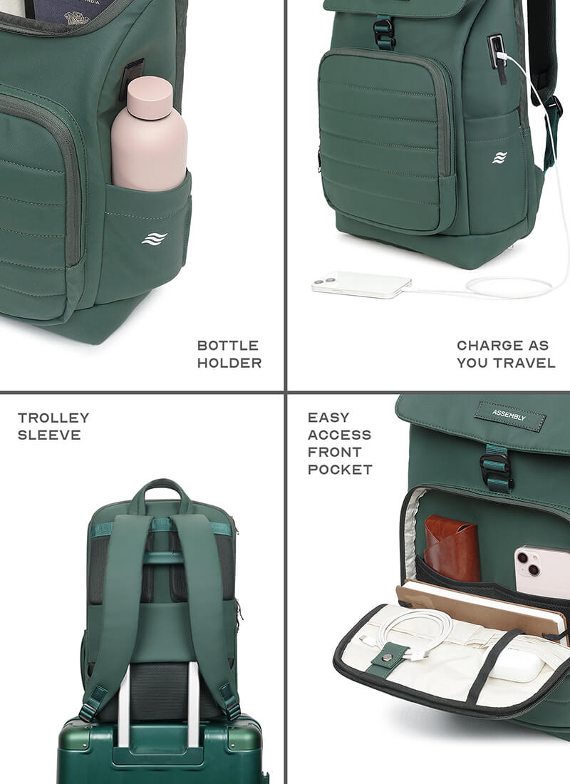 Stark Backpack | Green | Everyday Laptop Backpack