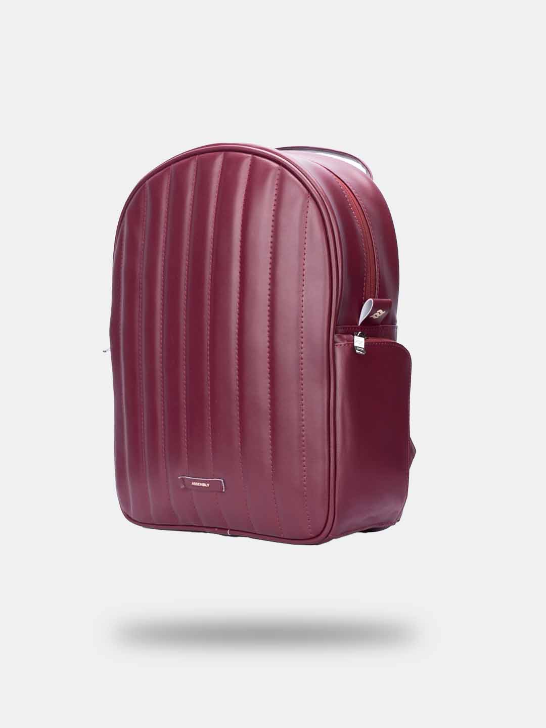 Buy Conchita Quilted Backpack Maroon – Backpacks Online in India | Assembly