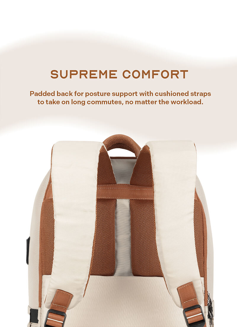 Odyssey Backpack | Beige | Everyday Laptop Backpack