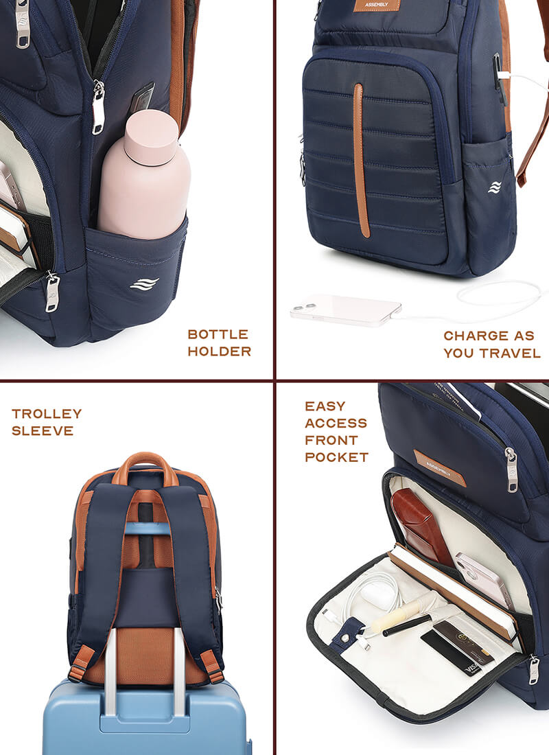 Odyssey Backpack | Navy Blue |  Everyday Laptop Backpack