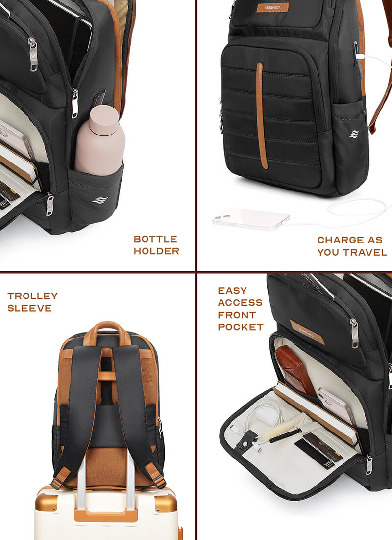 Odyssey Backpack | Black |  Everyday Laptop Backpack