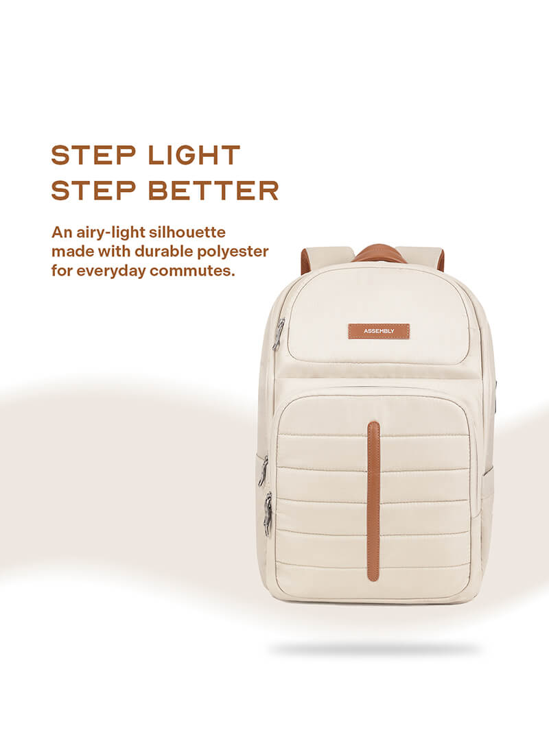 Odyssey Backpack | Beige | Everyday Laptop Backpack