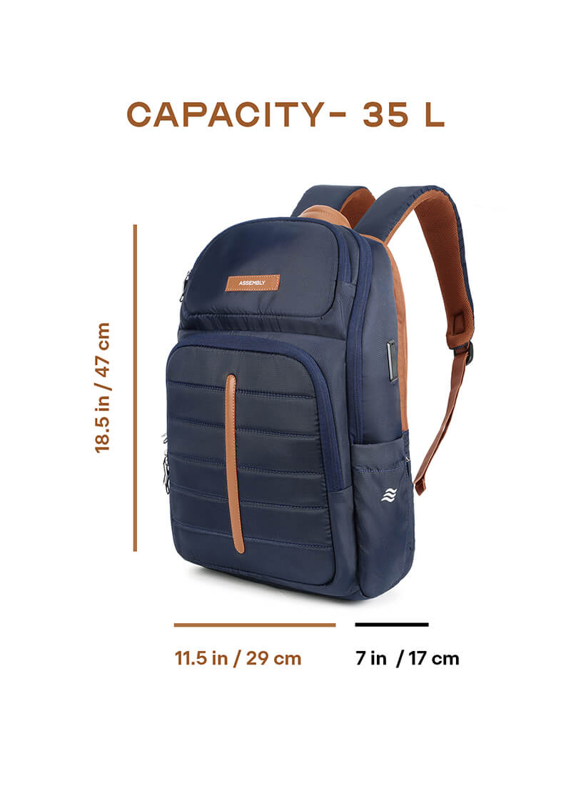 Odyssey Backpack | Navy Blue |  Everyday Laptop Backpack