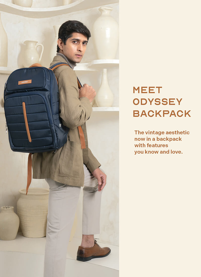 Odyssey Backpack | Navy Blue |  Everyday Laptop Backpack