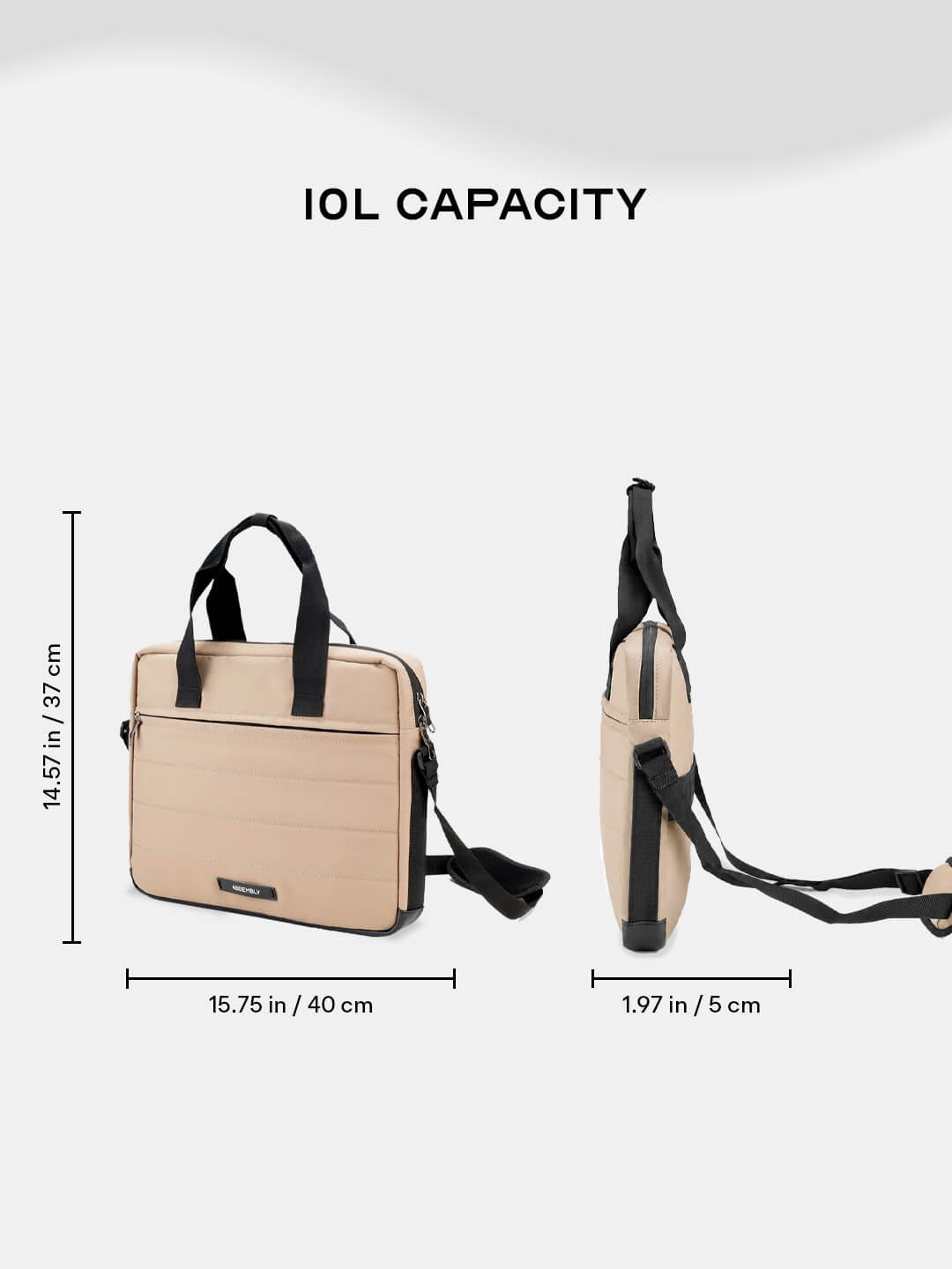 Float Laptop Messenger Bag Beige