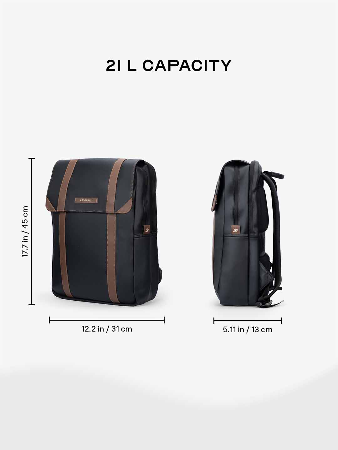 Buy Vintage Travel Backpack Black – Backpacks Online in India | Assembly