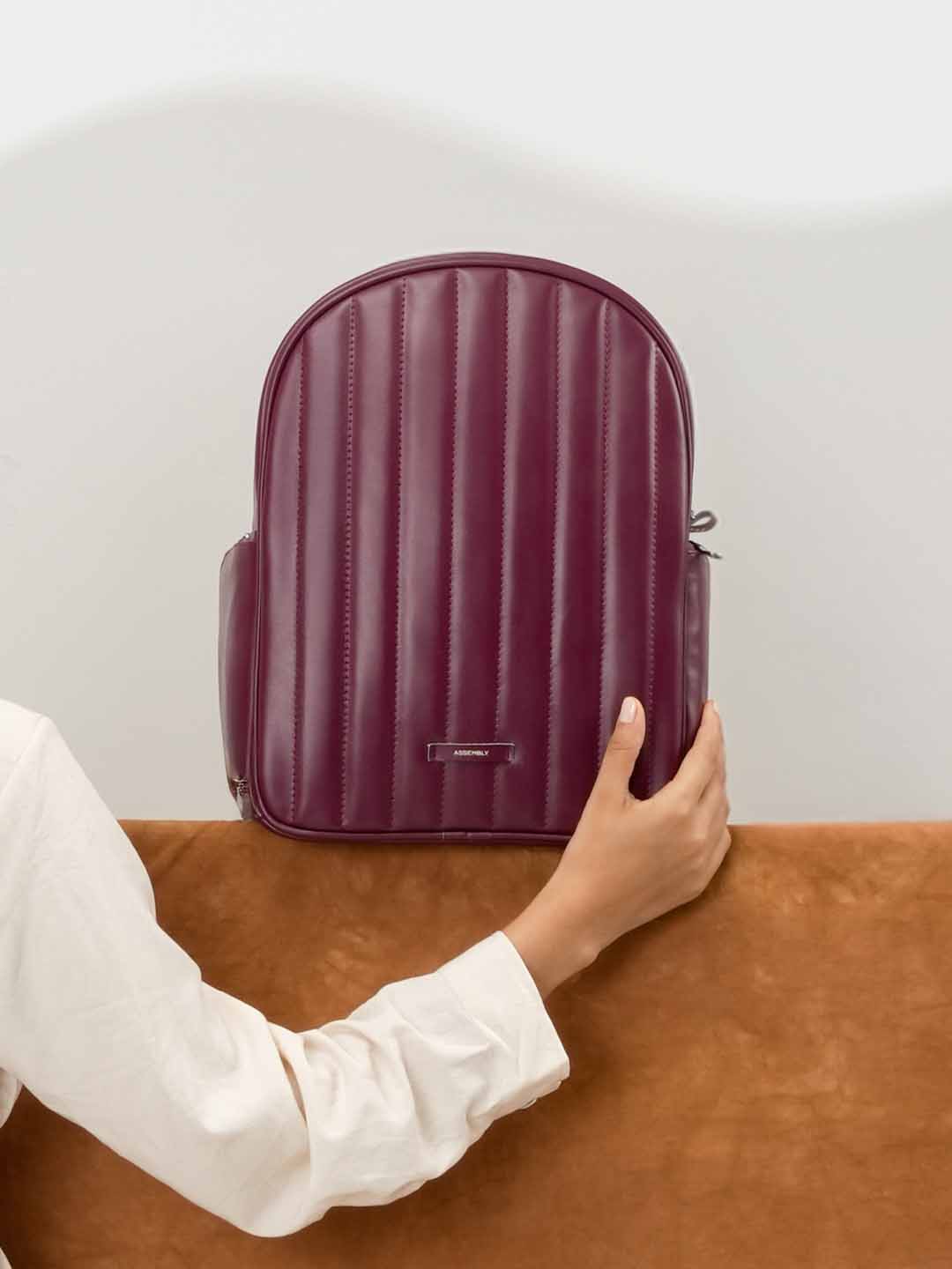 Buy Conchita Quilted Backpack Brown – Backpacks Online in India | Assembly