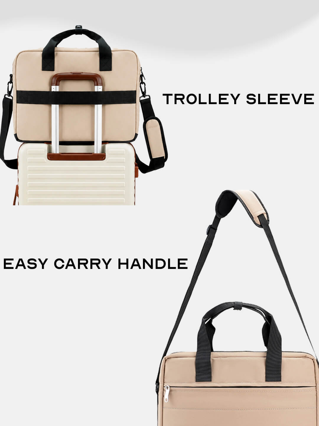 Float Laptop Messenger Bag Beige