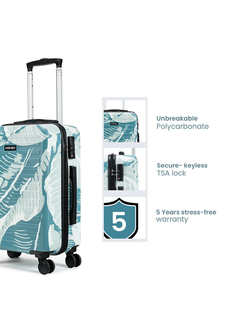 Tropical Print Combo | Cabin+Medium Luggage