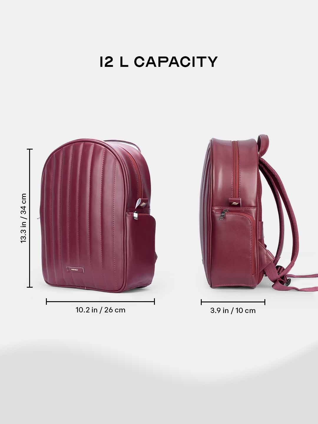 Buy Conchita Quilted Backpack Maroon – Backpacks Online in India | Assembly