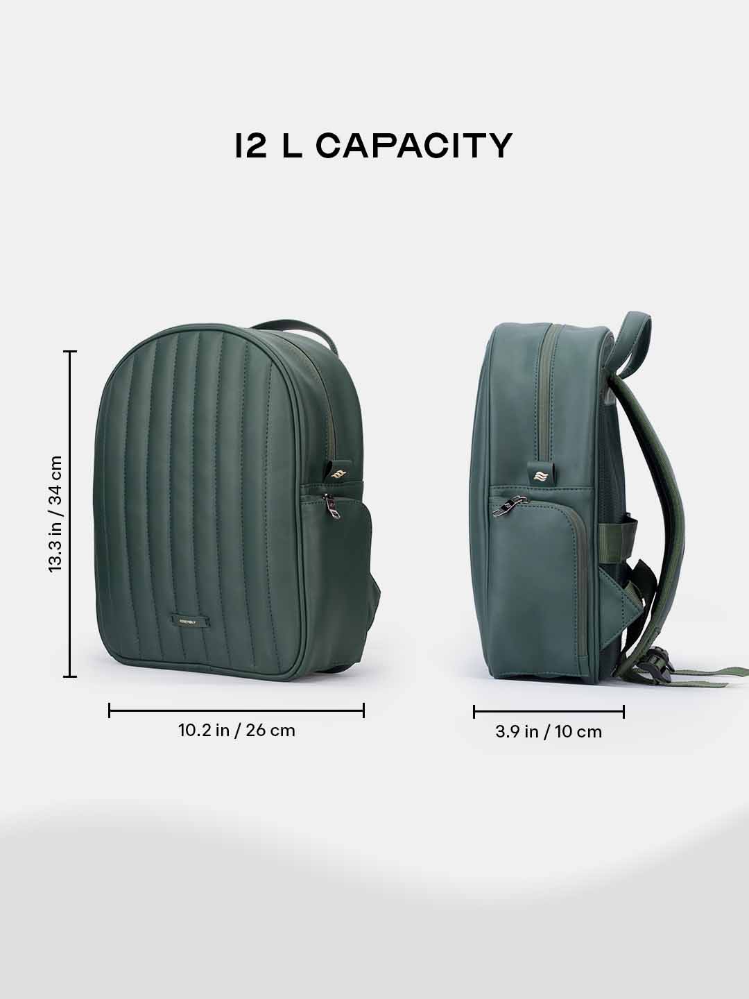 Buy Conchita Quilted Backpack Green – Backpacks Online in India | Assembly