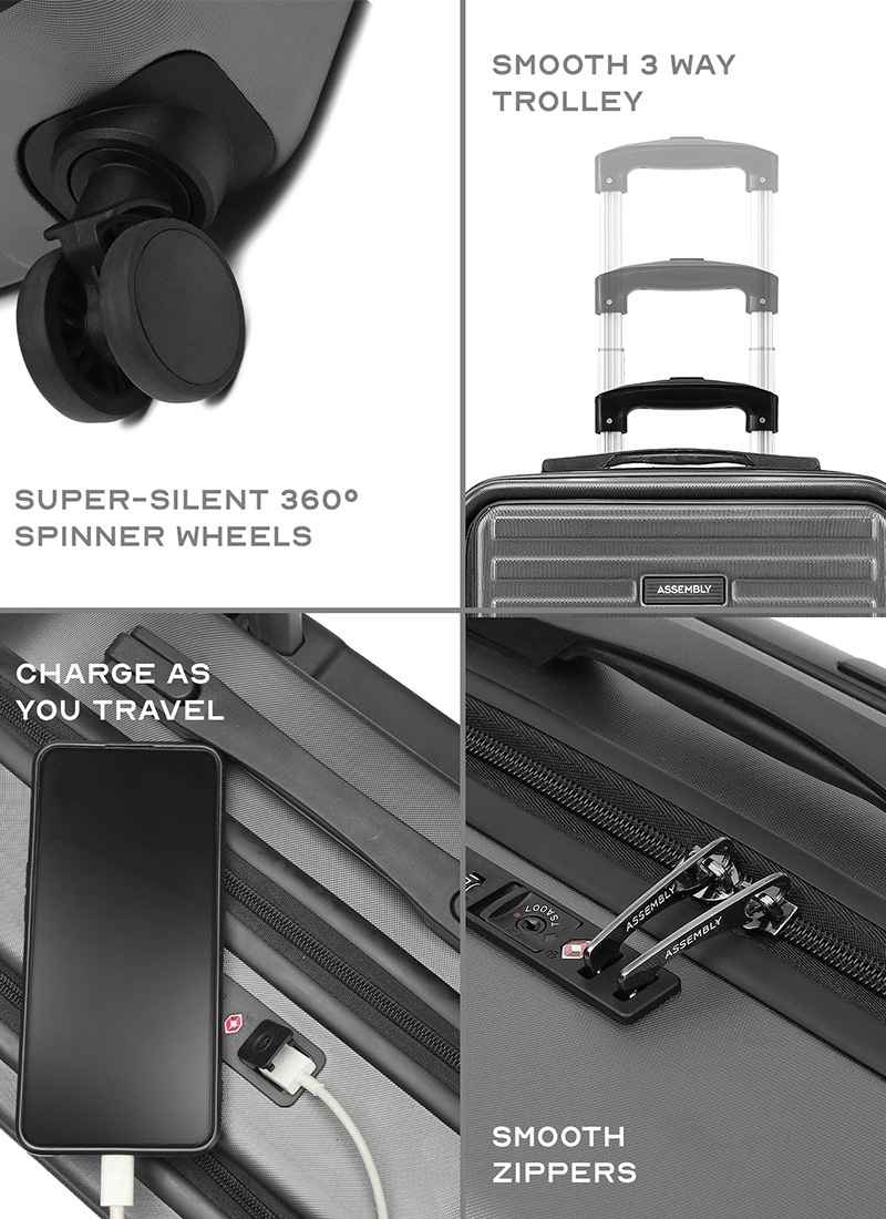 StarkPro Combo | Grey | CabinPro+Medium Hard Luggage