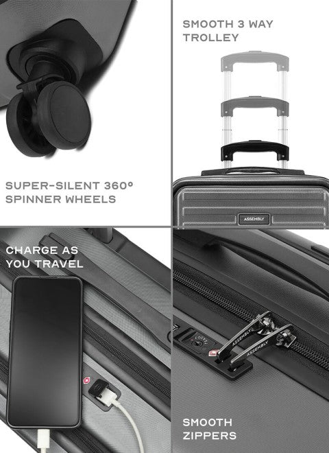 StarkPro | Grey | Cabin Hard Luggage