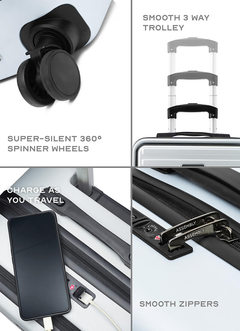 StarkPro | Silver | Cabin Hard Luggage