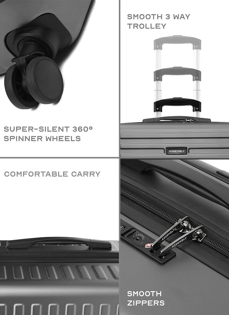 Stark | Grey | Cabin Hard Luggage