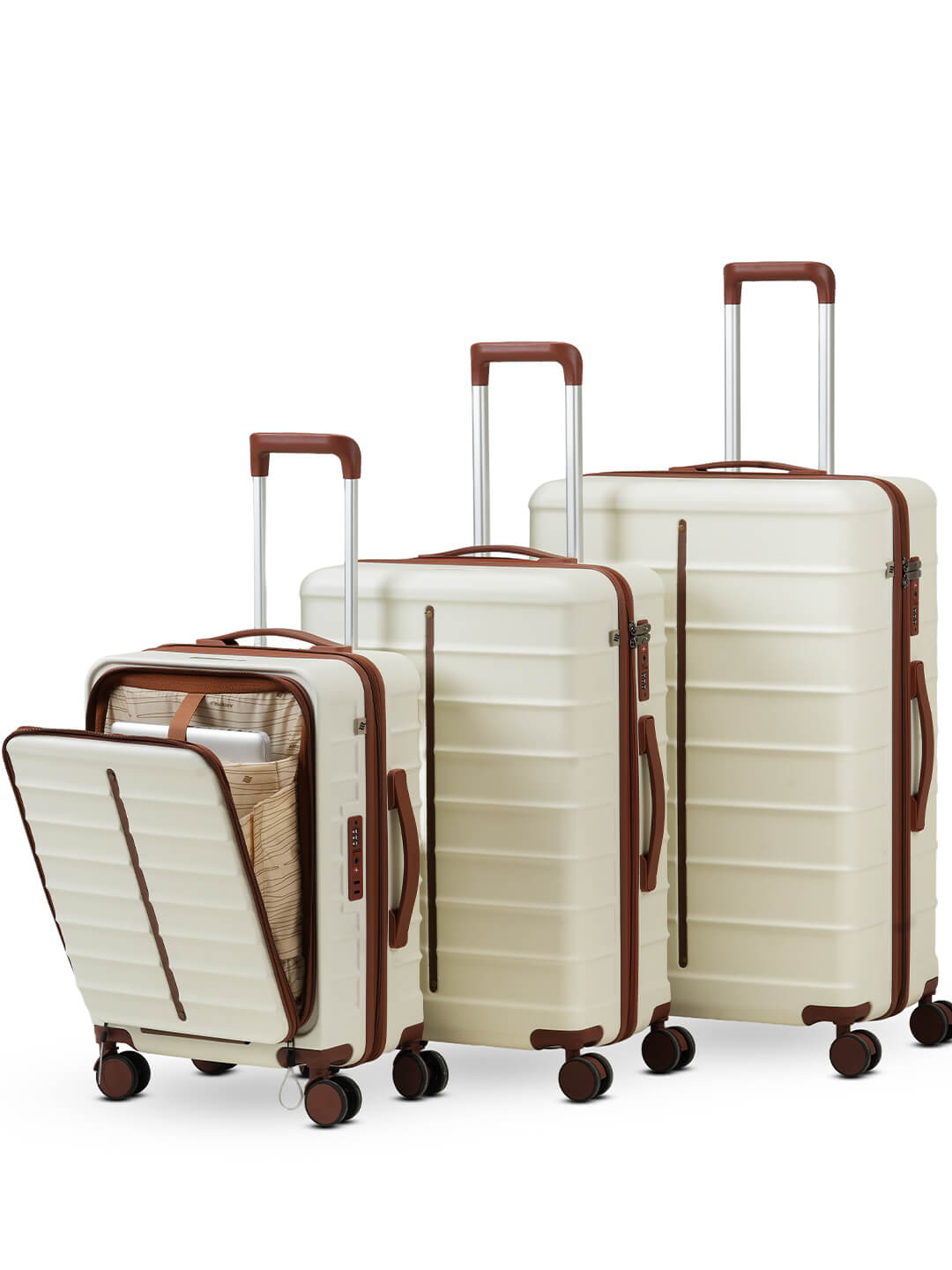 OdysseyPro Combo Set of 3 | Sand | CabinPro+Medium+Large Hard Luggage