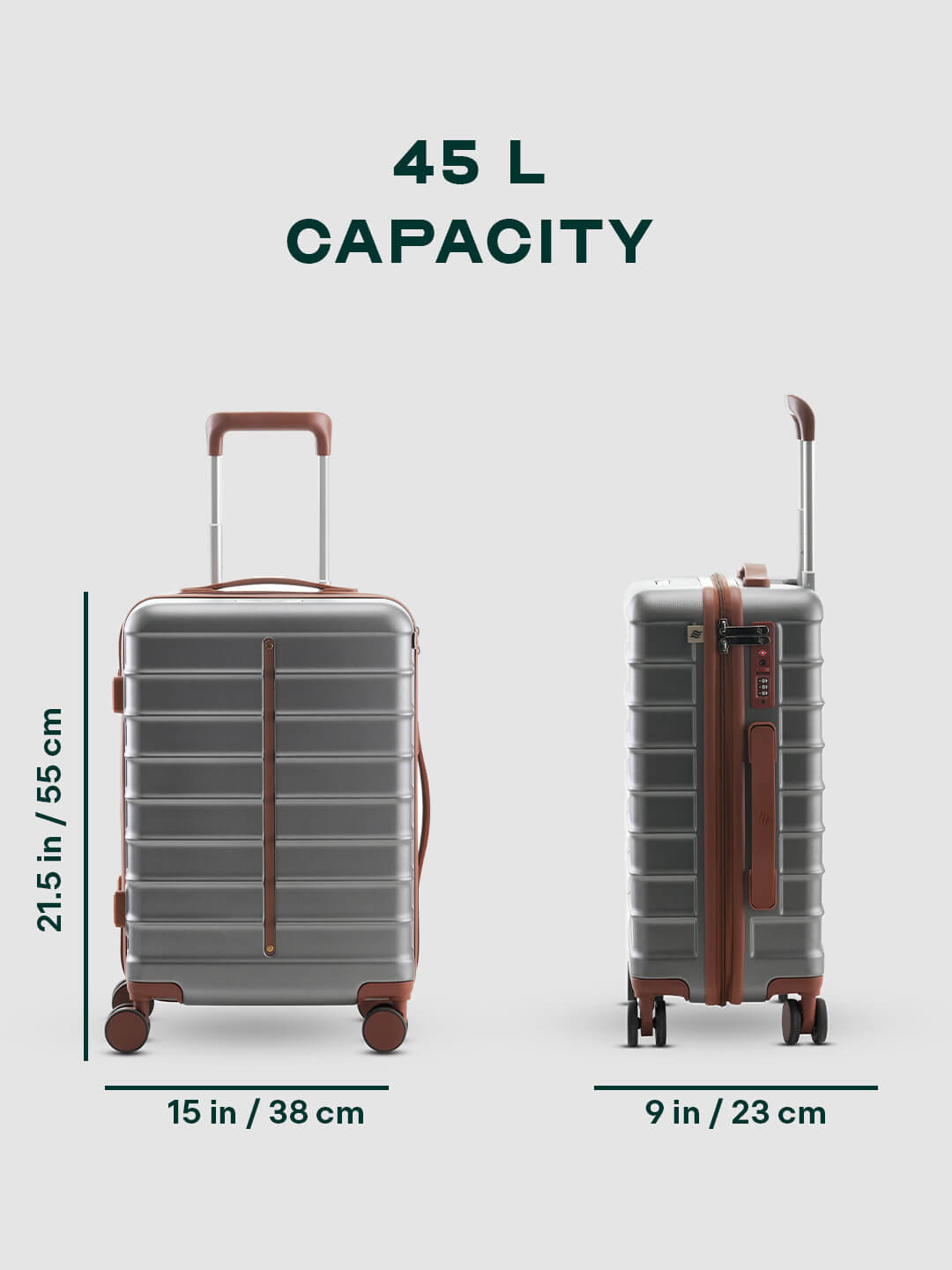 Odyssey | Grey | Cabin Hard Luggage