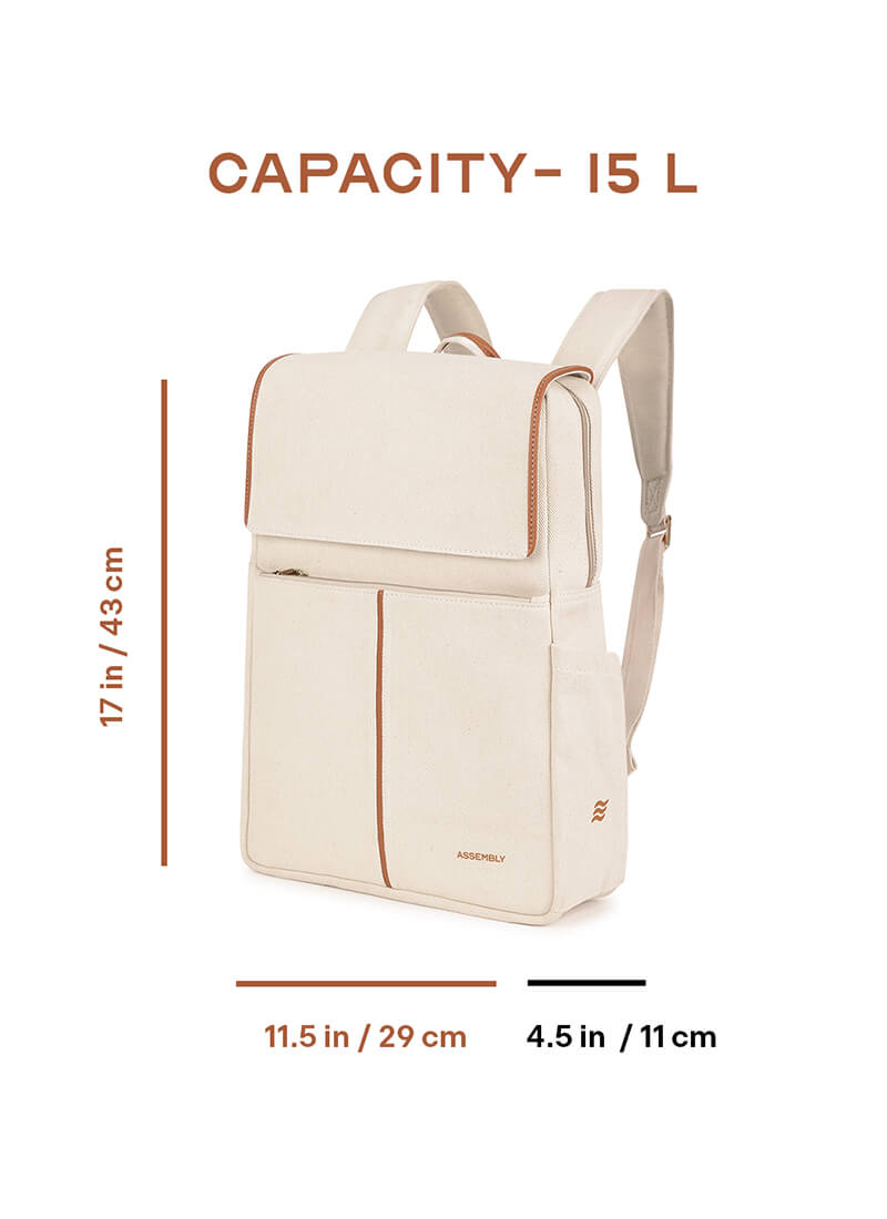 Iris Backpack | Beige | Laptop Backpack