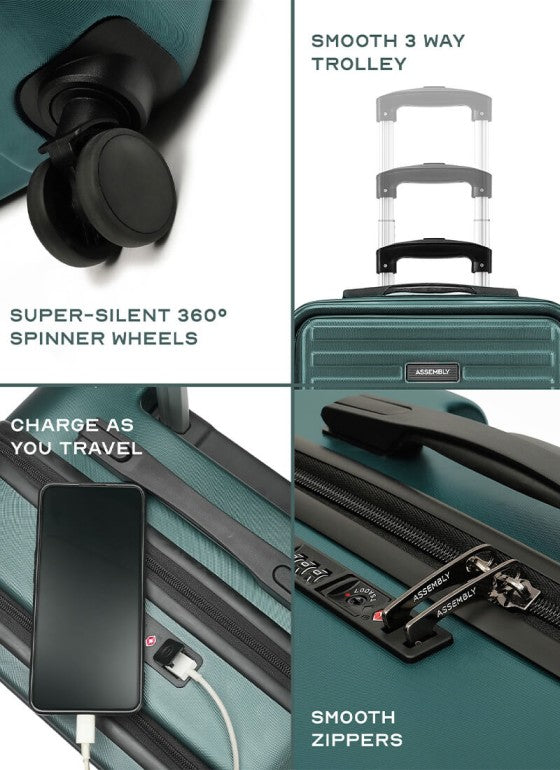 StarkPro | Green | Cabin Hard Luggage