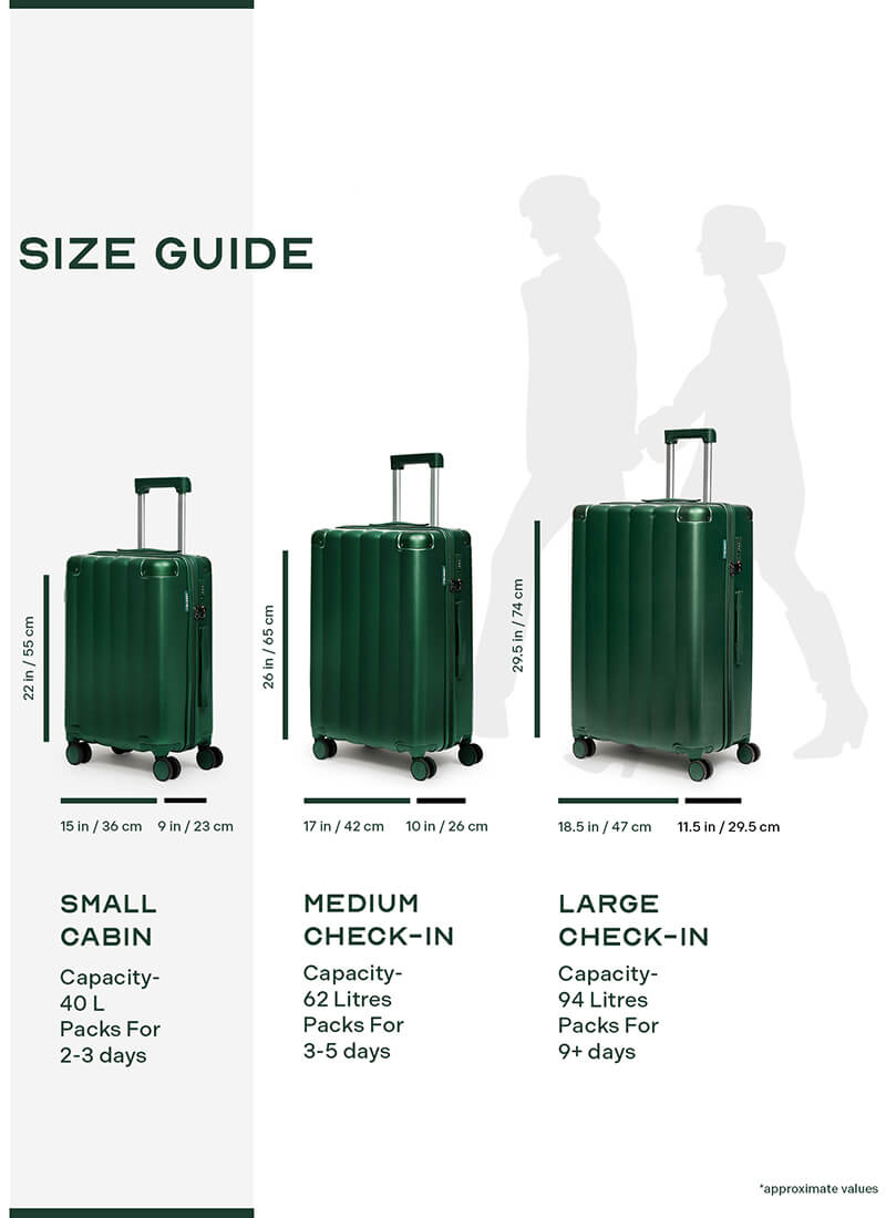 Iris | Green | Cabin Hard Luggage