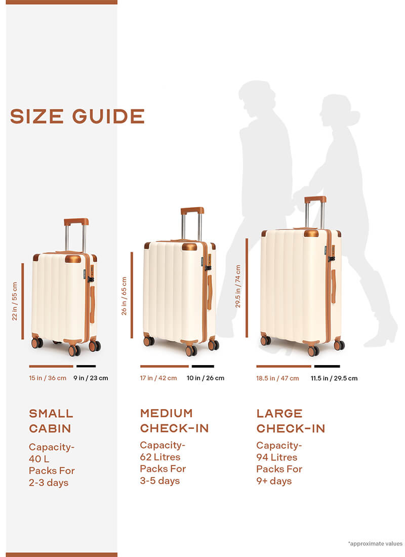 Iris | Beige | Cabin Hard Luggage