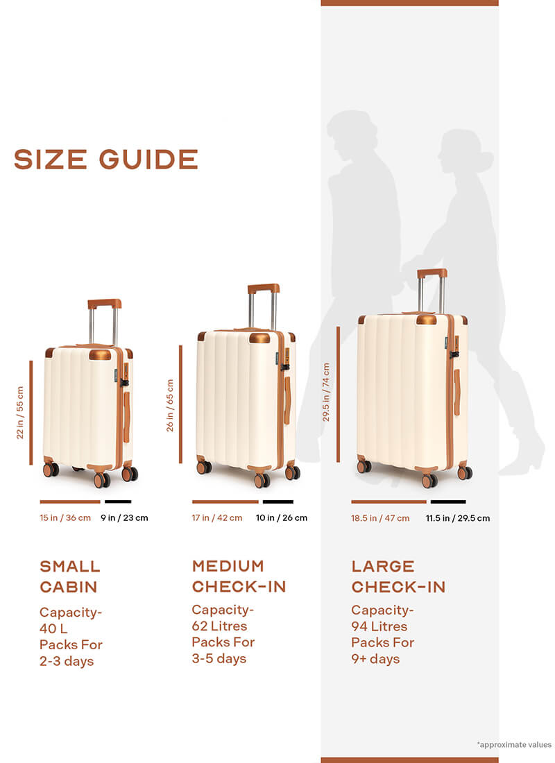 Iris | Beige | Large Hard Luggage