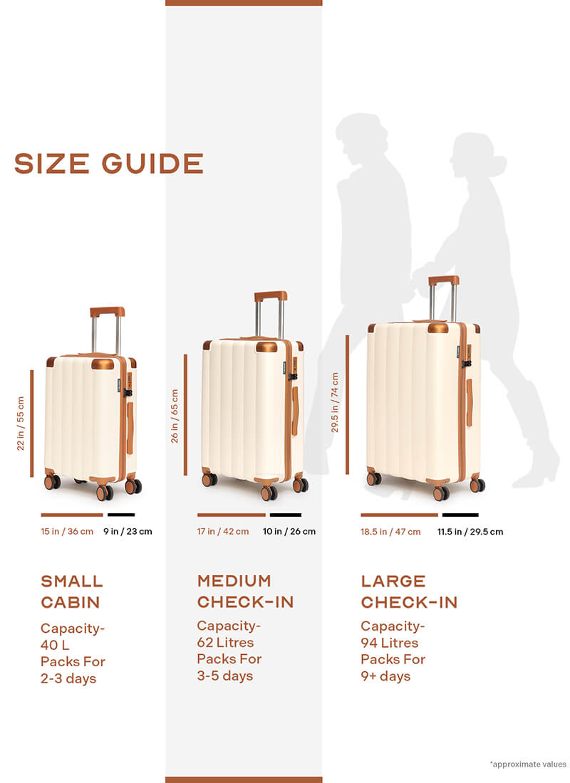 Iris | Beige | Medium Hard Luggage