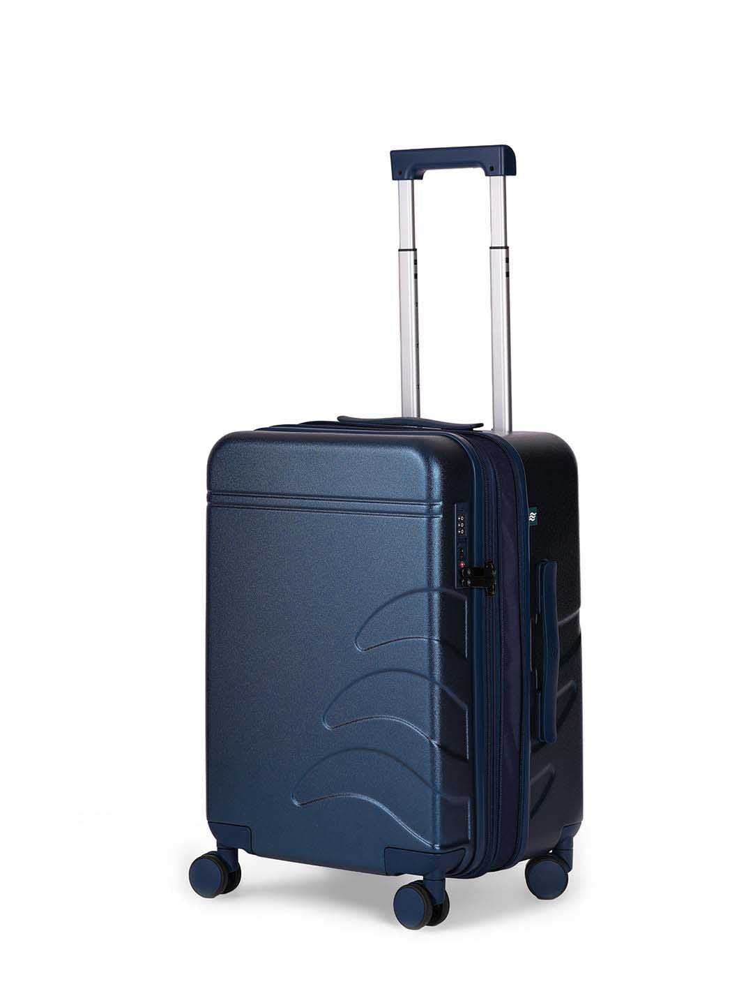 Flowe | Navy Blue | Cabin Hard Luggage