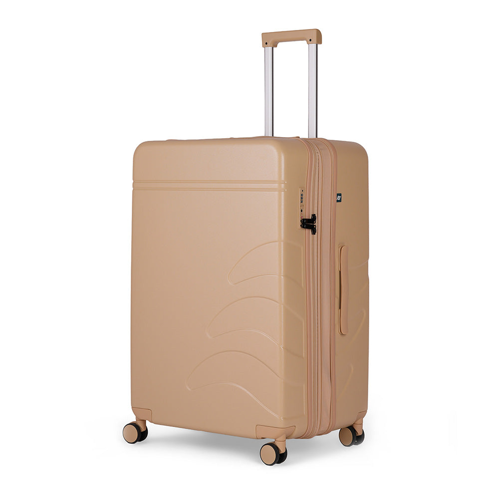 Flowe | Beige | Large Hard Luggage