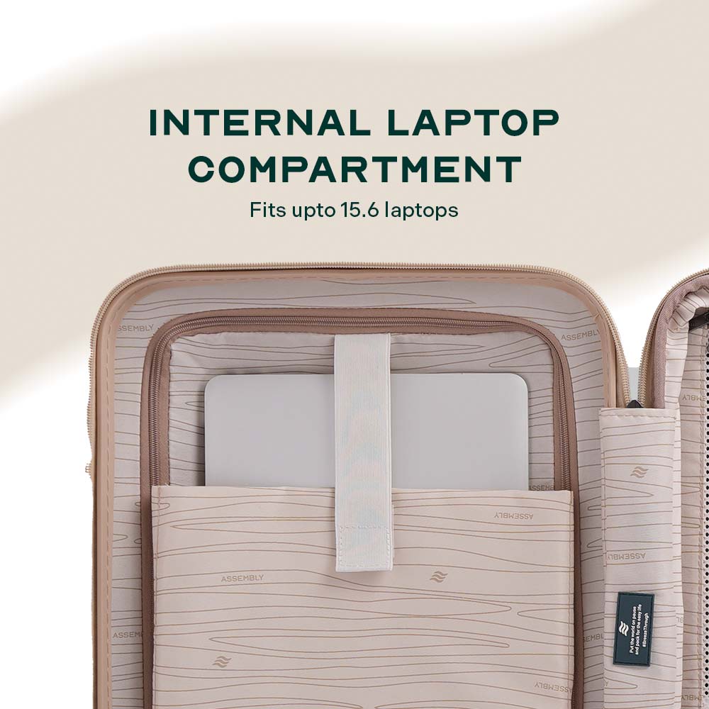 Flowe Combo | Beige | Set of 3 Hard Luggage