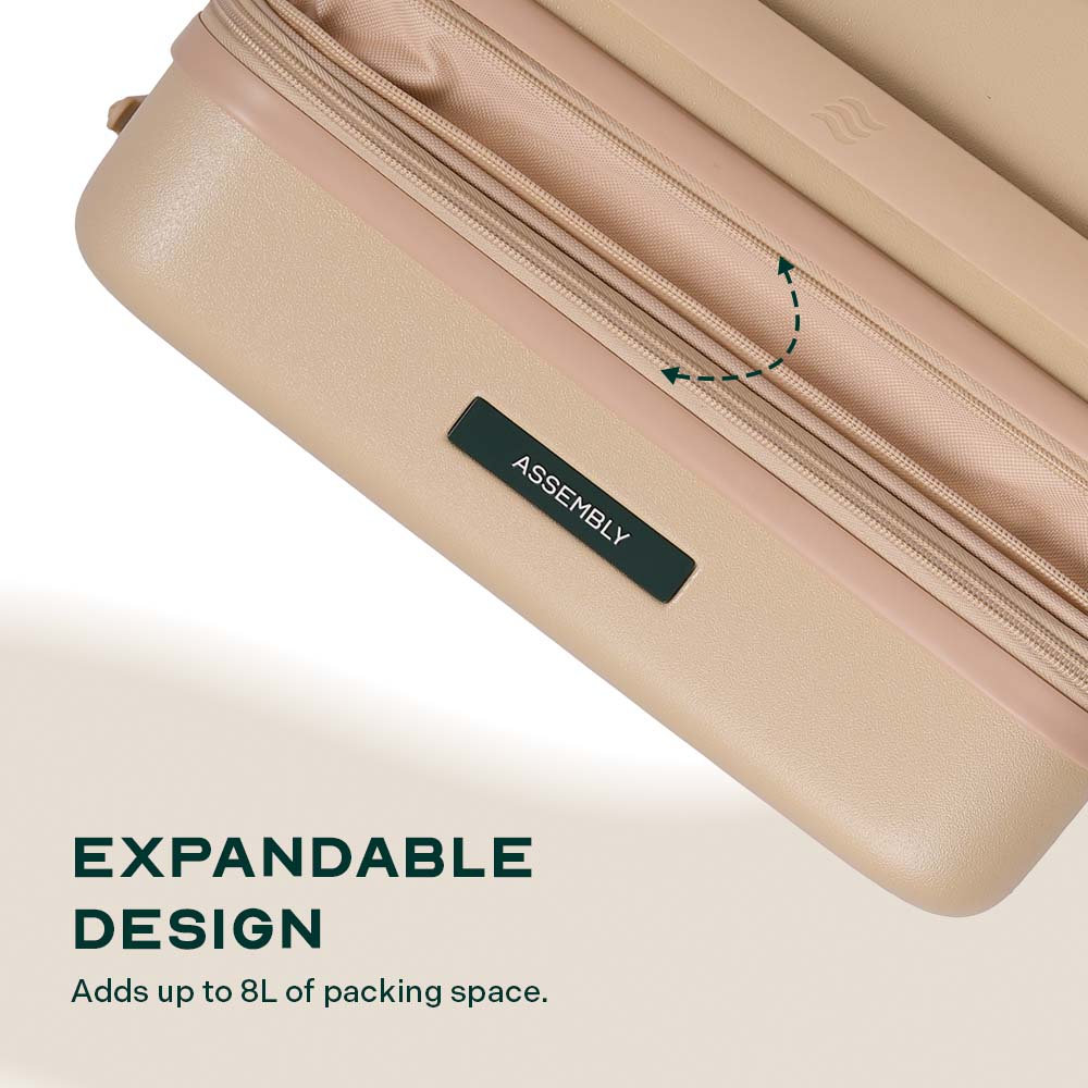 Flowe Combo | Beige | Set of 3 Hard Luggage