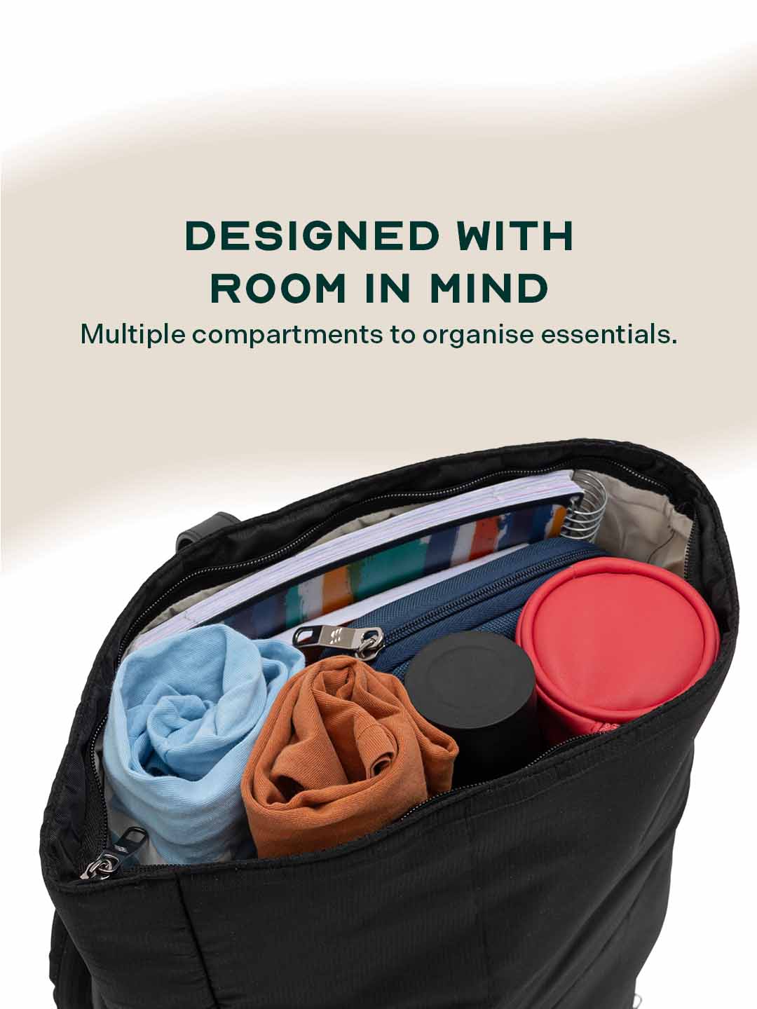 Oblique Laptop Backpack | Black | 15.6" Travel & Work Pack