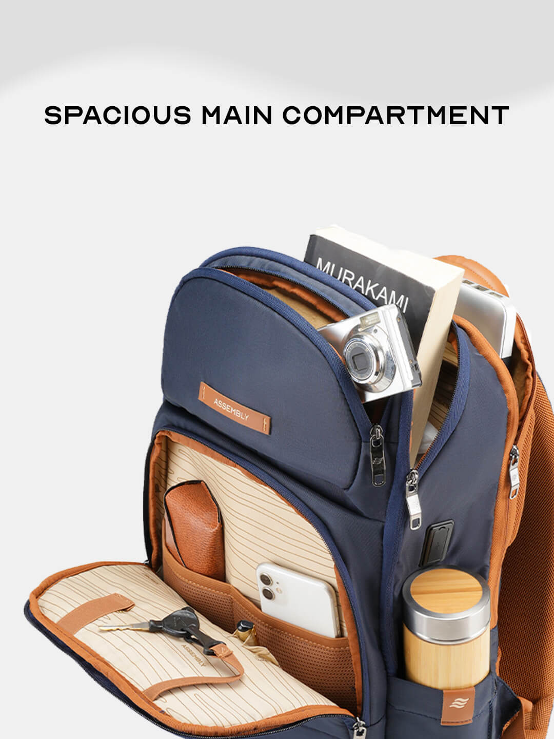 Odyssey Backpack | Navy Blue | Everyday Laptop Backpack