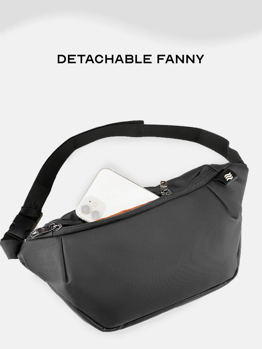 Merge Backpack with Detachable Fanny Pack Black