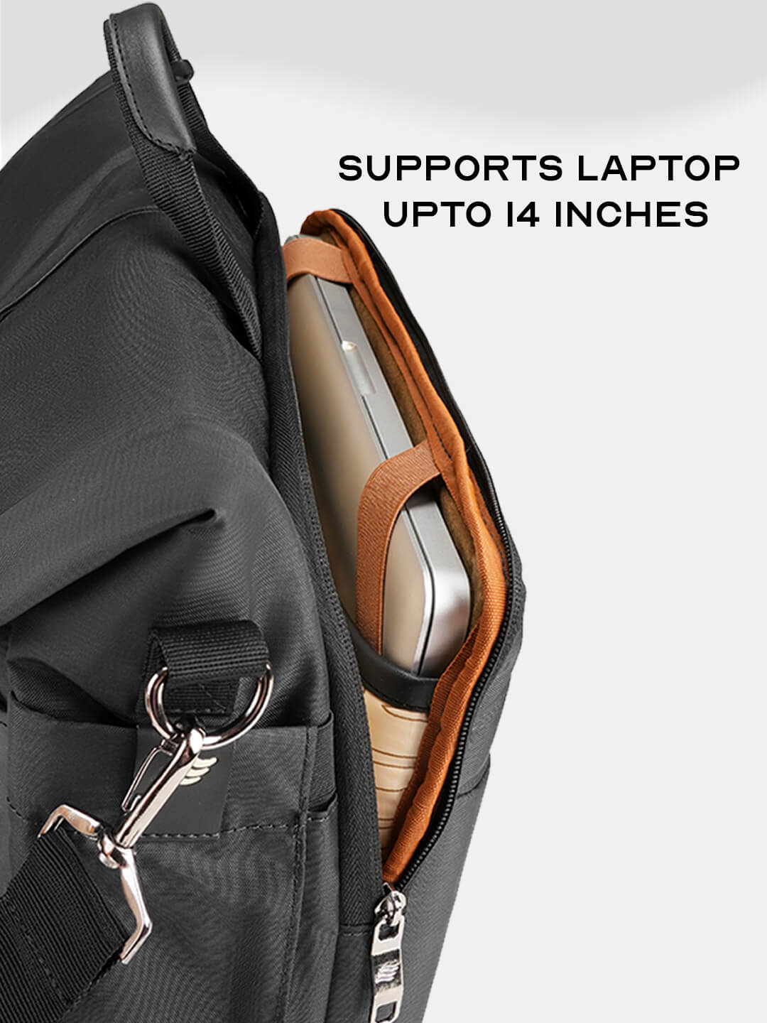 Oblique Messenger Bag | Black | Everyday 15.6" Laptop Bag