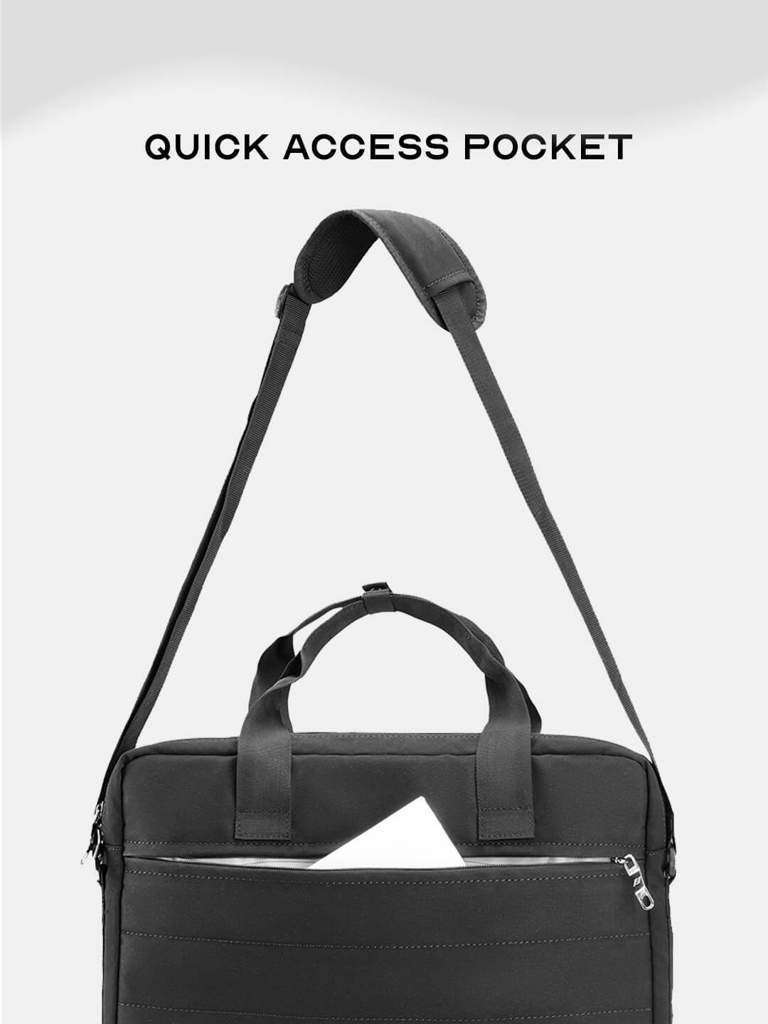 Float Laptop Messenger Bag Black