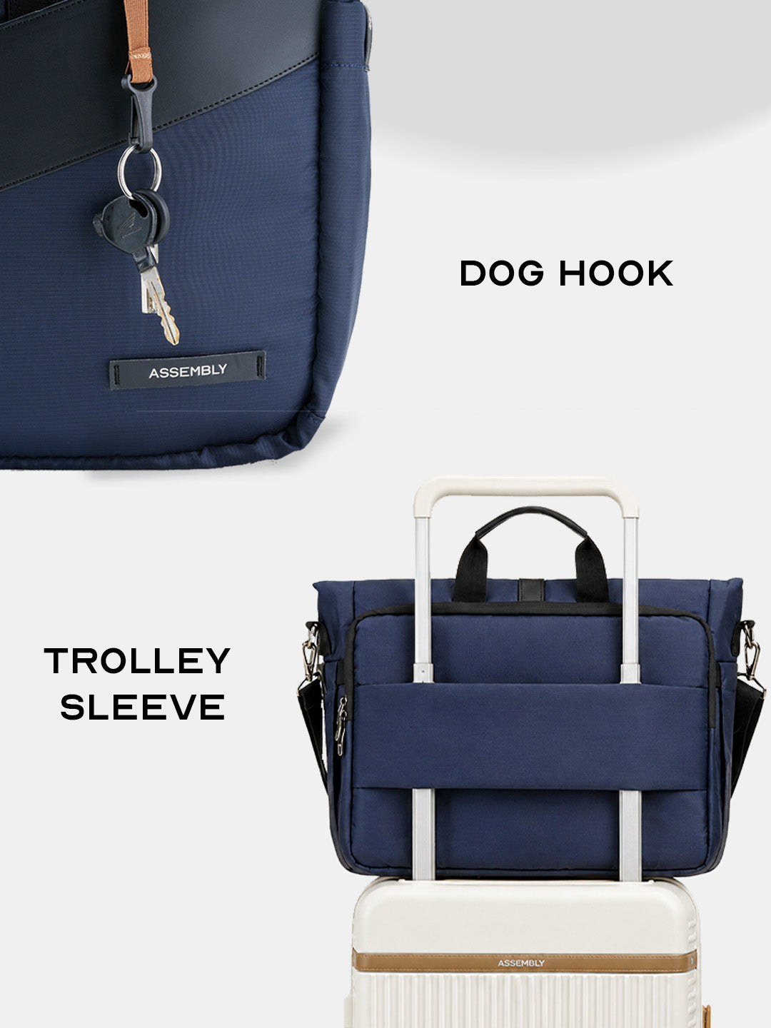 Oblique Messenger Bag | Navy Blue | Everyday 15.6" Laptop Bag
