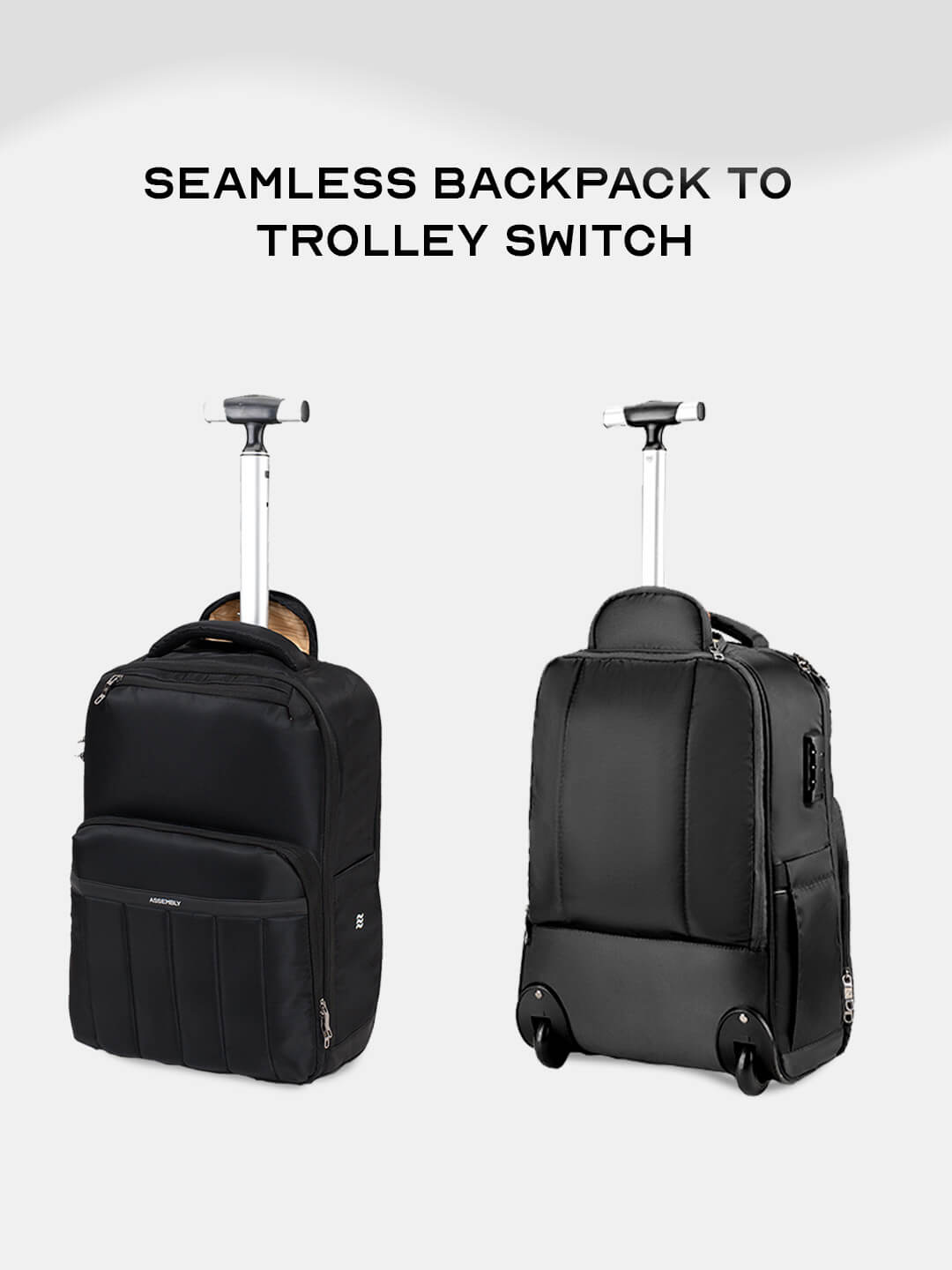 Rover Trolley Backpack | Black | Convertible Laptop Bag for Professionals | Buy Trolley Backpacks Online in India