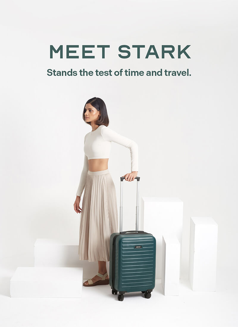 Stark | Green | Cabin Hard Luggage